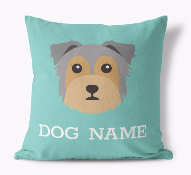 {dogsName}'s Icon: Personalized {breedFullName} Canvas Pillow